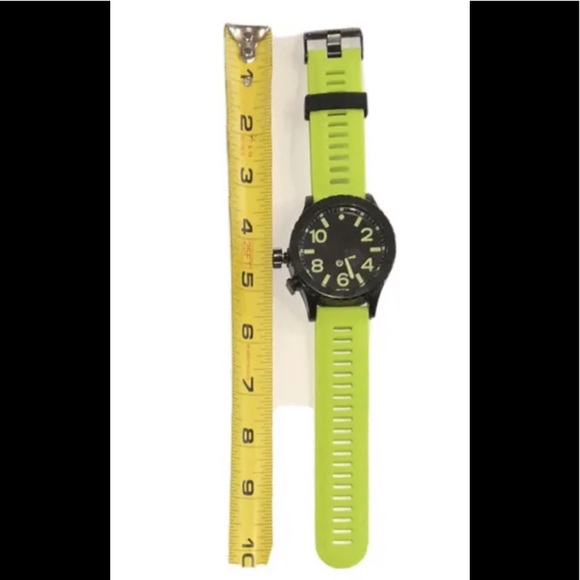 Watch Band 25mm Light Green Silicone Rubber Replacement For Nixon 51-30 Garmin - Picture 2 of 11